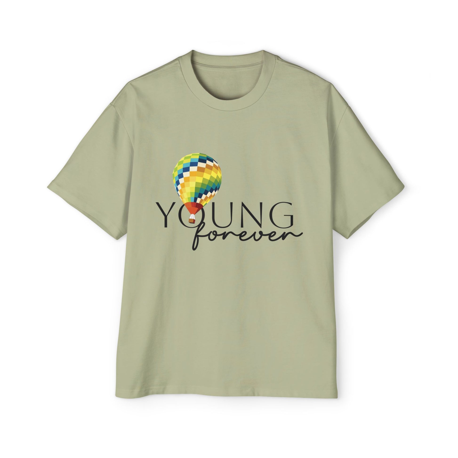 Sky Journey Balloon Men's Heavy Oversized Tee - snazzymerch