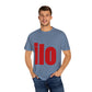 Billie Eilish Inspired Dyed T-shirt – Bold Red Block Edition Printify