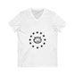 Electric Guitar Silhouette Unisex Jersey Short Sleeve V-Neck Tee - snazzymerch