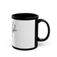 Rainbow Hat Illustration Black Mug (11oz, 15oz) - snazzymerch