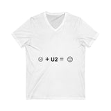 Red Star Circle Unisex Jersey Short Sleeve V-Neck Tee - snazzymerch