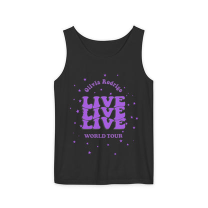 Olivia Rodrigo Live World Tour-Dyed Tank Top Printify