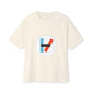 Circle Flame Unisex Oversized Boxy Tee - snazzymerch