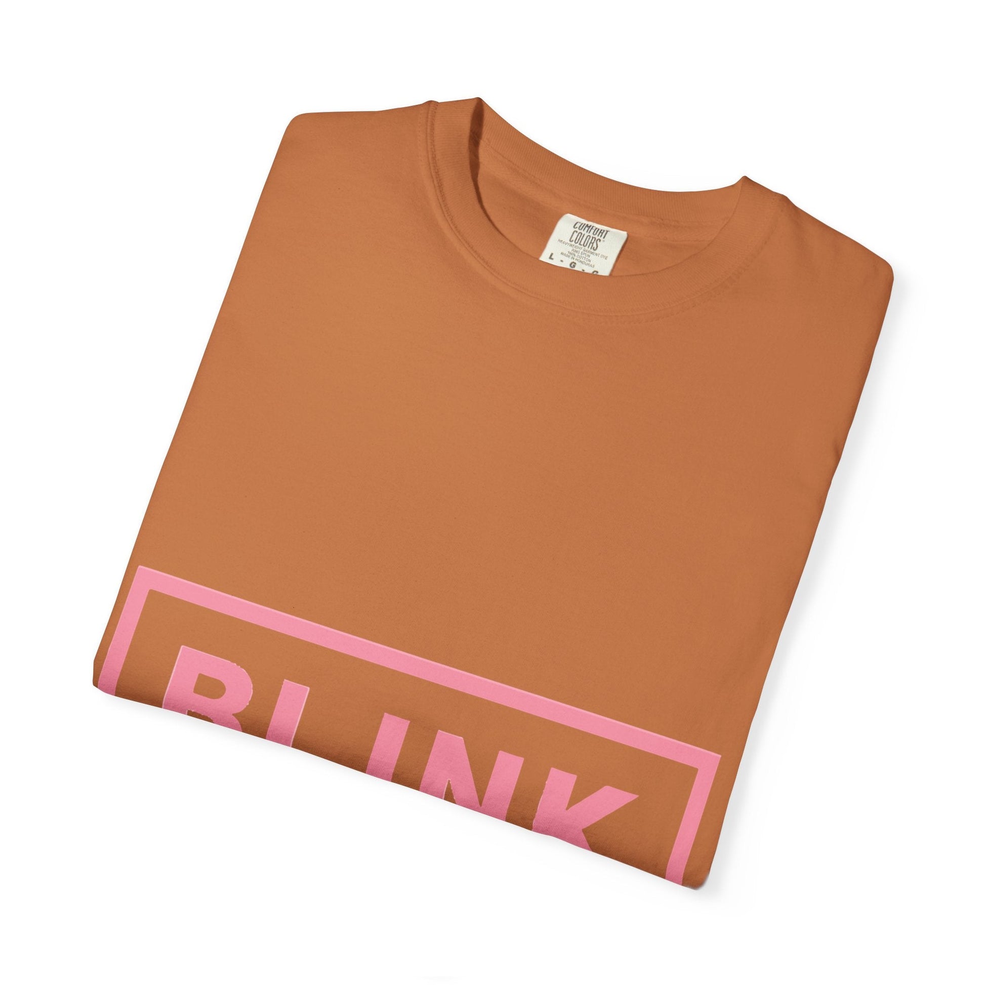 Minimal BLINK Logo – Dyed T-shirt Printify