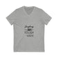 Golden Horizon Unisex Jersey Short Sleeve V-Neck Tee - snazzymerch