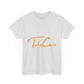 Take Care Gold Script Heavy Cotton Tee Printify
