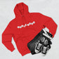 Minimal White Orbit Three-Panel Fleece Hoodie - snazzymerch