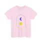 Gradient Moon and Star Emblem Unisex Cotton Tee Printify
