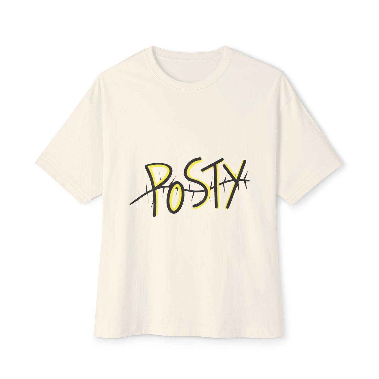 Abstract Black Barbed Wire Unisex Oversized Boxy Tee Printify