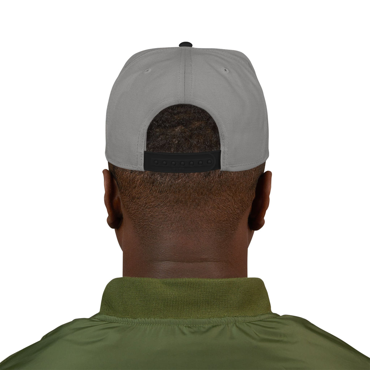 Orange Lightning Text Logo Snapback Cap Printify