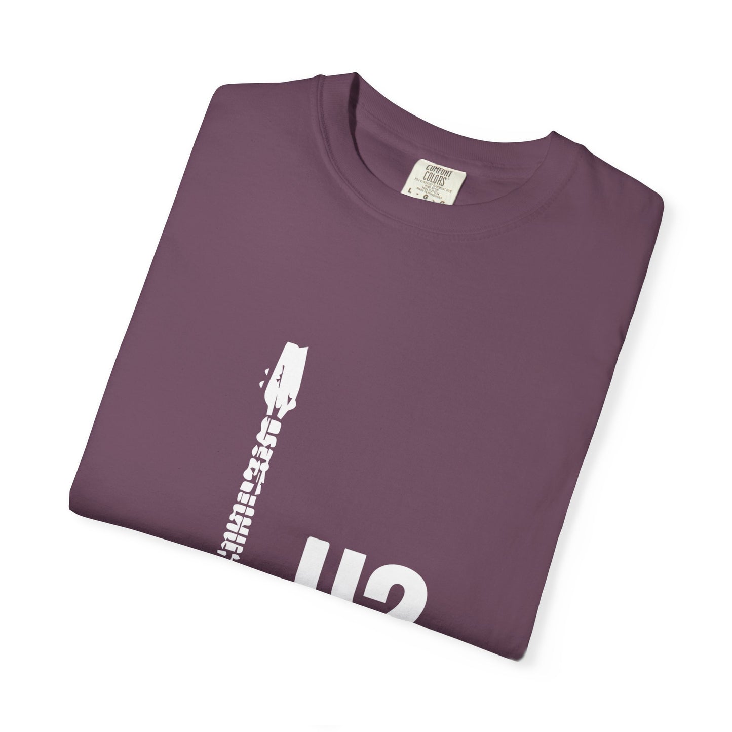 Minimal Guitar Logo Unisex Garment-Dyed T-shirt - snazzymerch