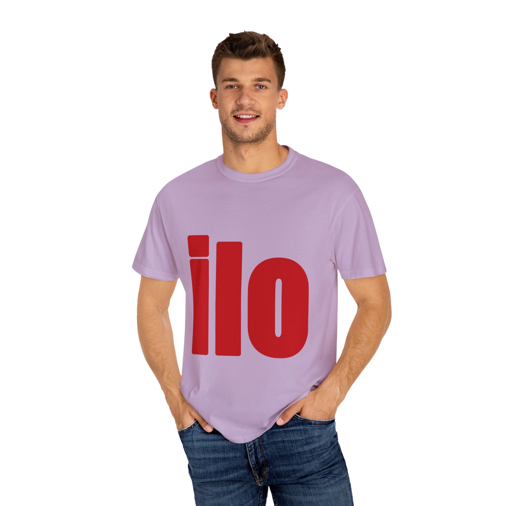Billie Eilish Inspired Dyed T-shirt – Bold Red Block Edition Printify