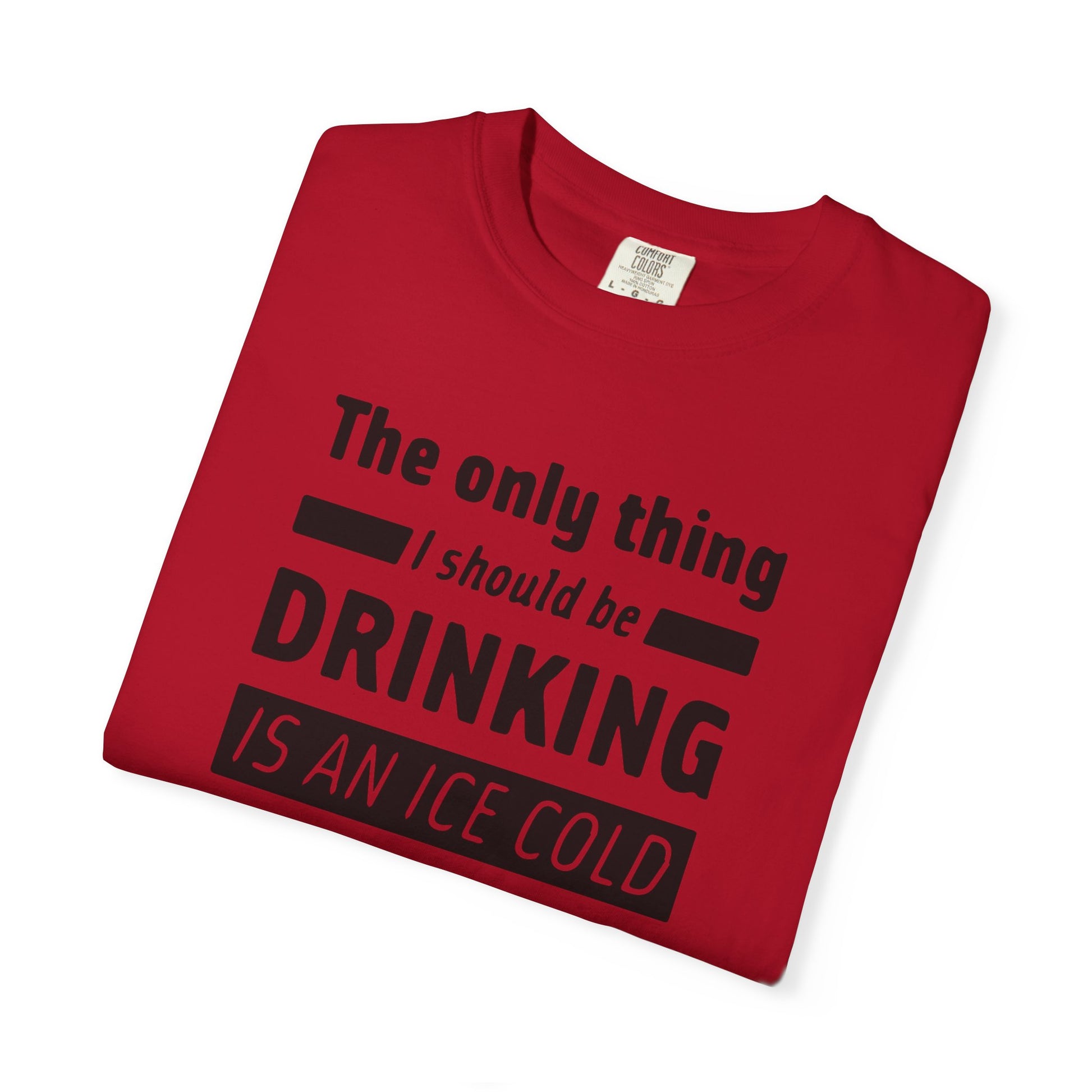 Pop Art Lips & Text Unisex Garment-Dyed T-shirt - snazzymerch