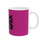 Bold Lettering Ceramic Mug, (11oz, 15oz) - snazzymerch