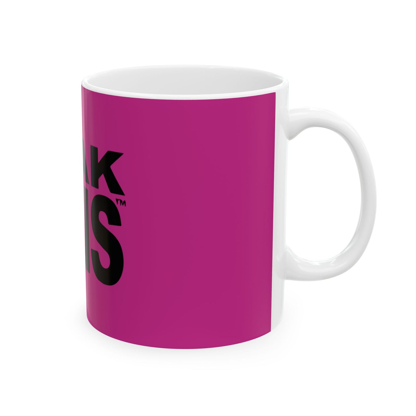 Bold Lettering Ceramic Mug, (11oz, 15oz) - snazzymerch