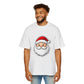 Cute Santa Face Oversized Tee – Festive Christmas Red T-Shirt Printify