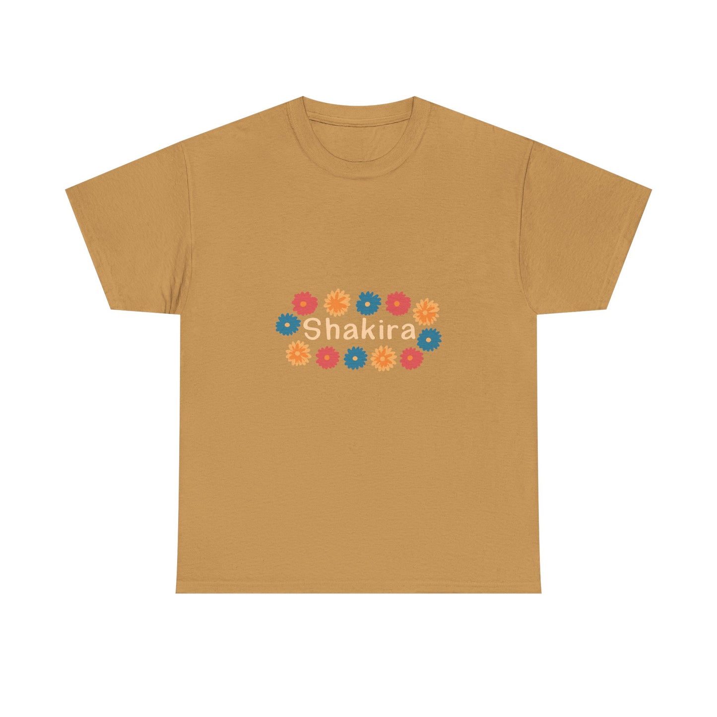 Retro Floral Groove Unisex Heavy cotton tee Printify