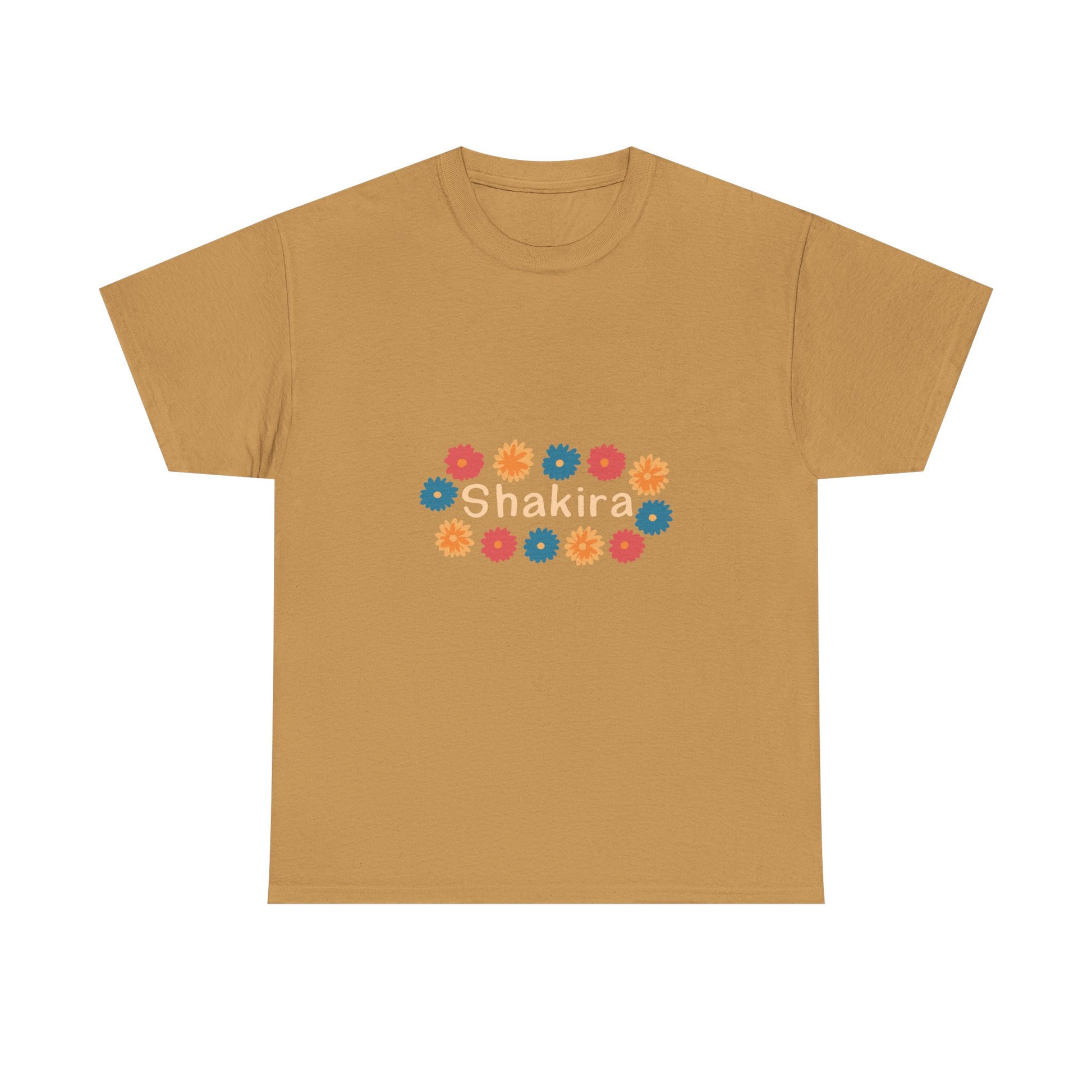 Retro Floral Groove Unisex Heavy cotton tee Printify