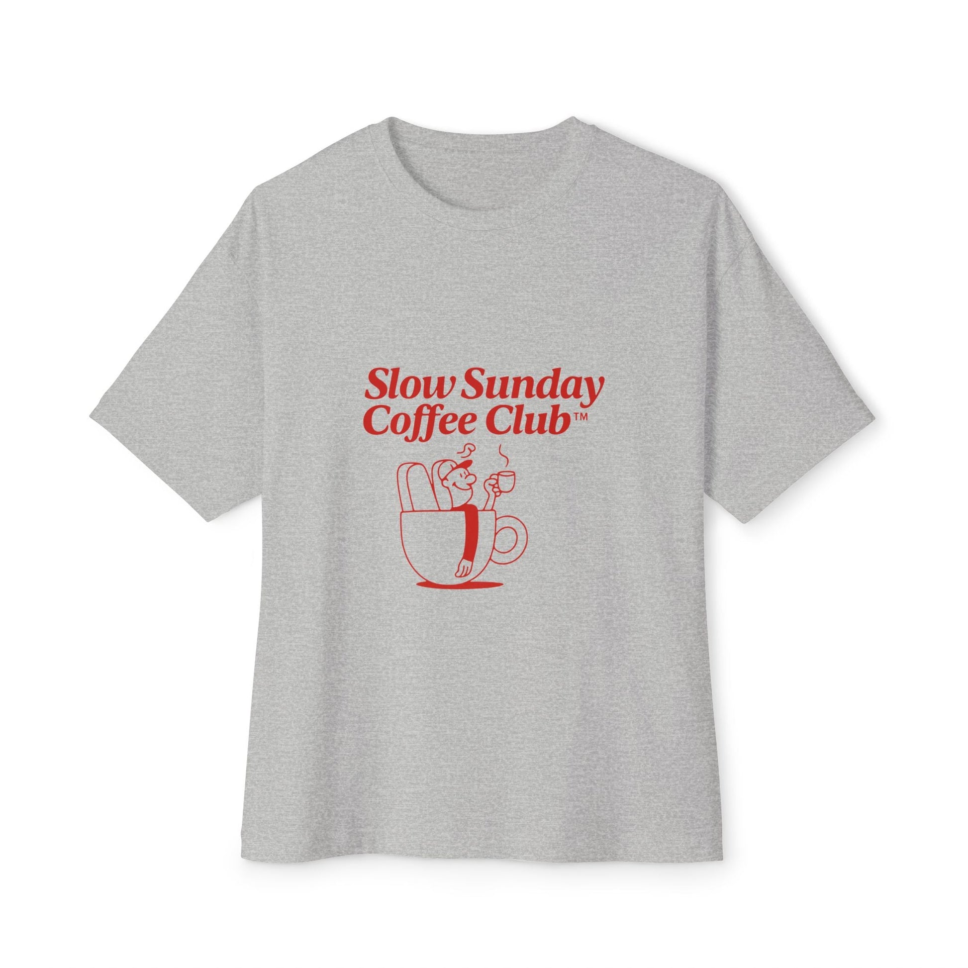 Unisex Oversized Tee – Snazzy Coffe Club Edition Printify