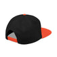 Orange Lightning Text Logo Snapback Cap Printify