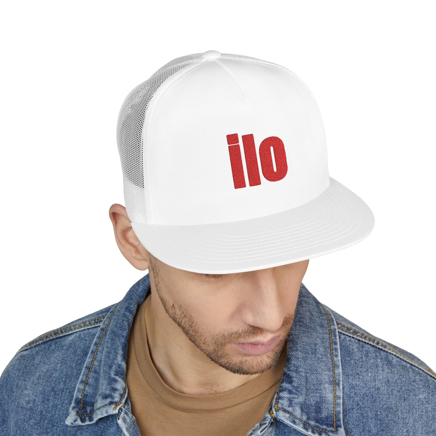 Billie Eilish Inspired Trucker Cap – Bold Red Block Edition Printify