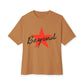 Red Star “Beyond” Unisex Oversized Boxy Tee - snazzymerch