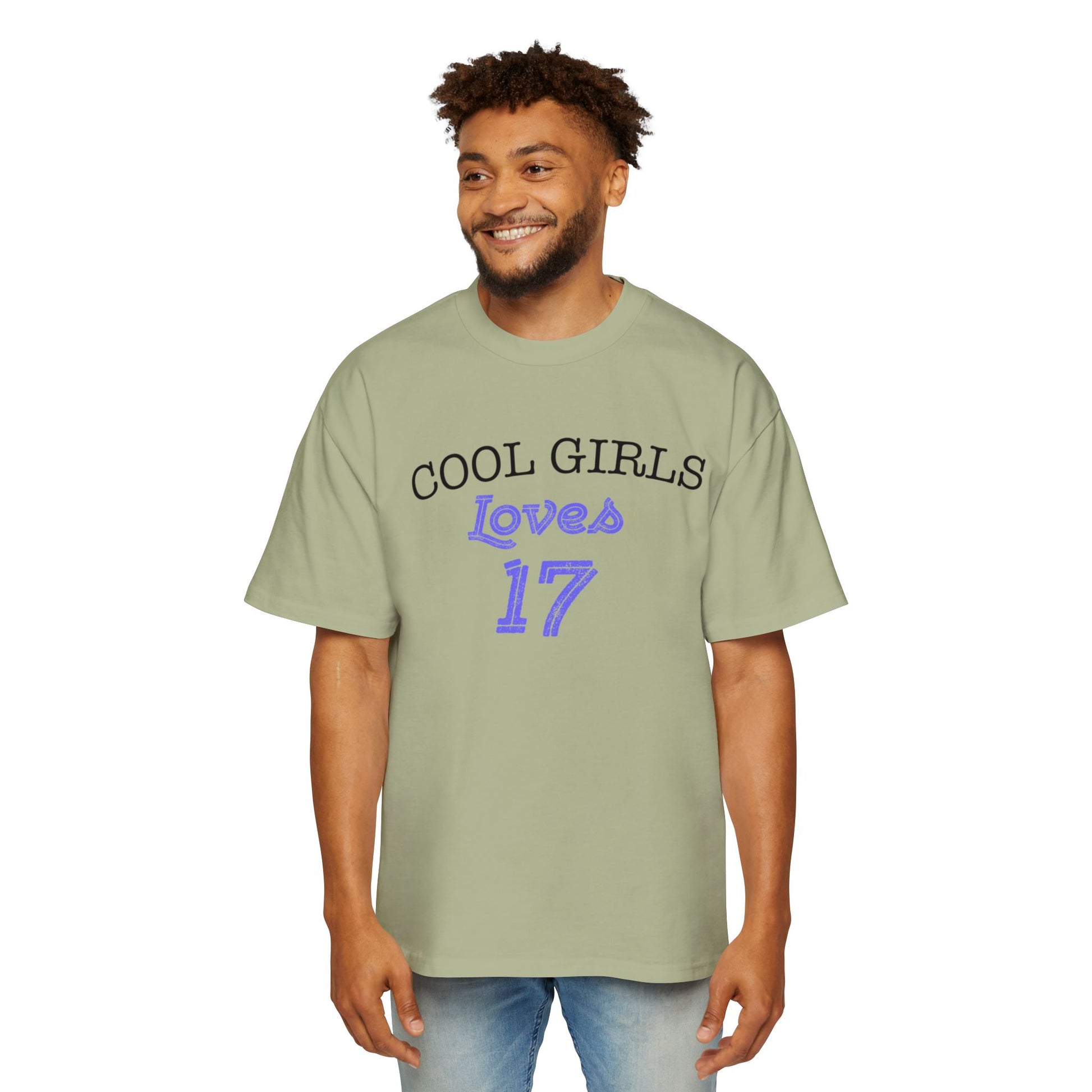 Love for 17 Graphic Men's Heavy Oversized Tee - snazzymerch