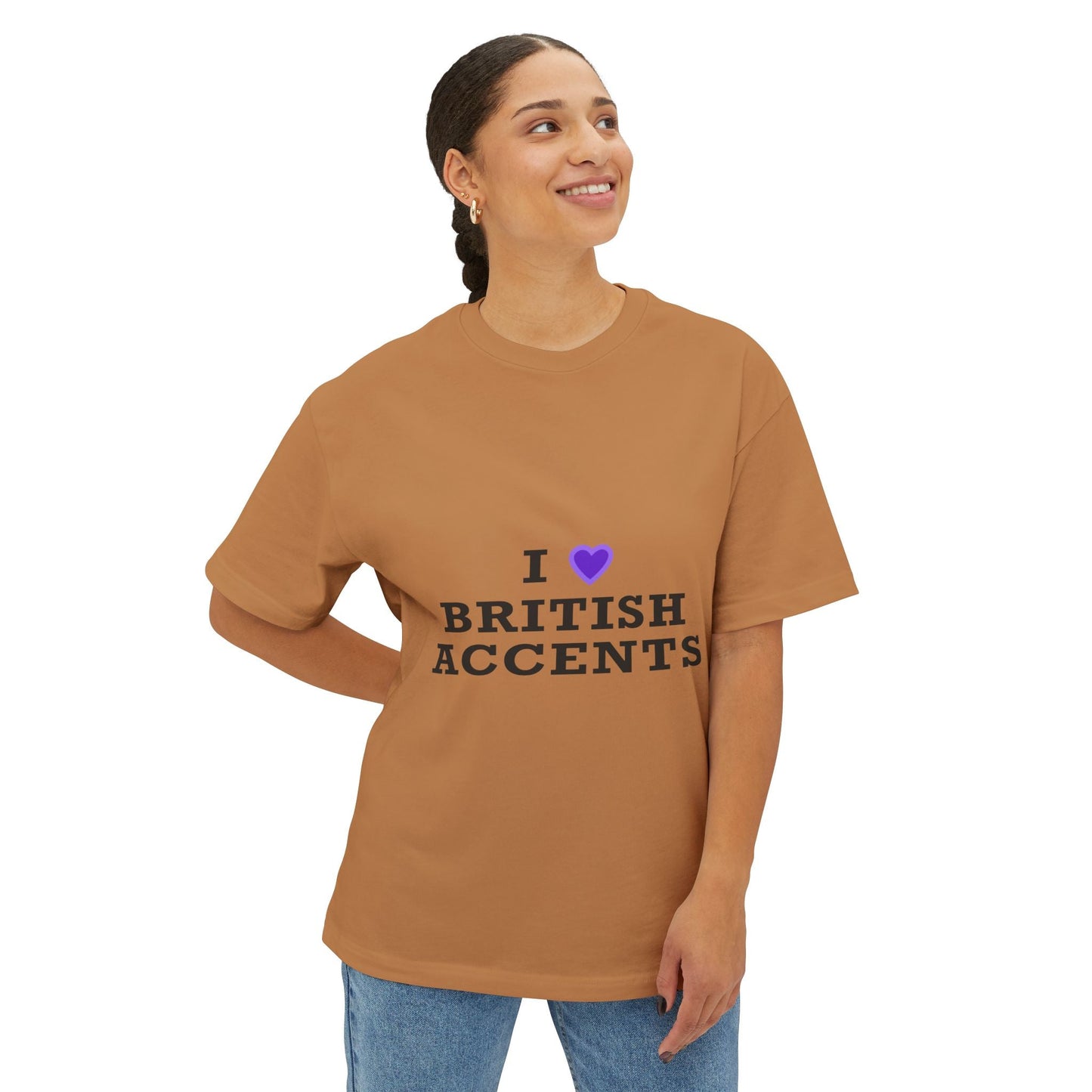 I Love British Accents-Oversized Tee Printify
