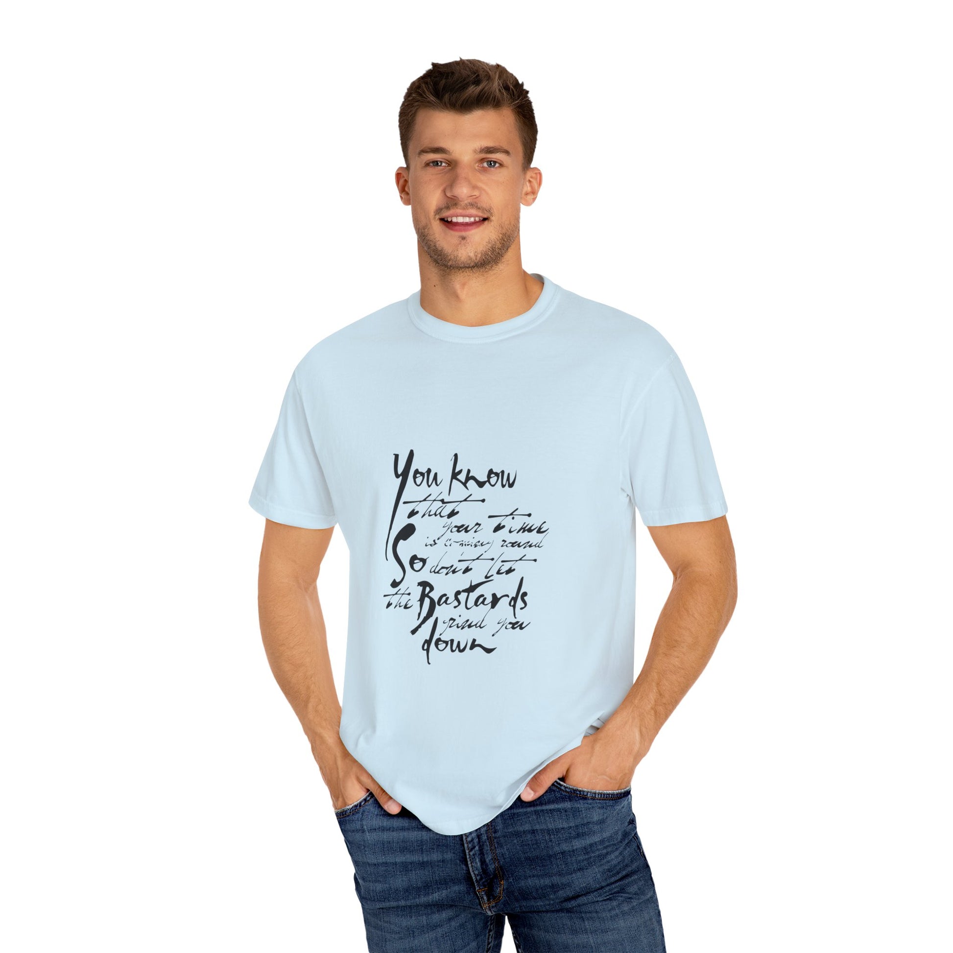 Bold Outline Logo Unisex Garment-Dyed T-shirt - snazzymerch