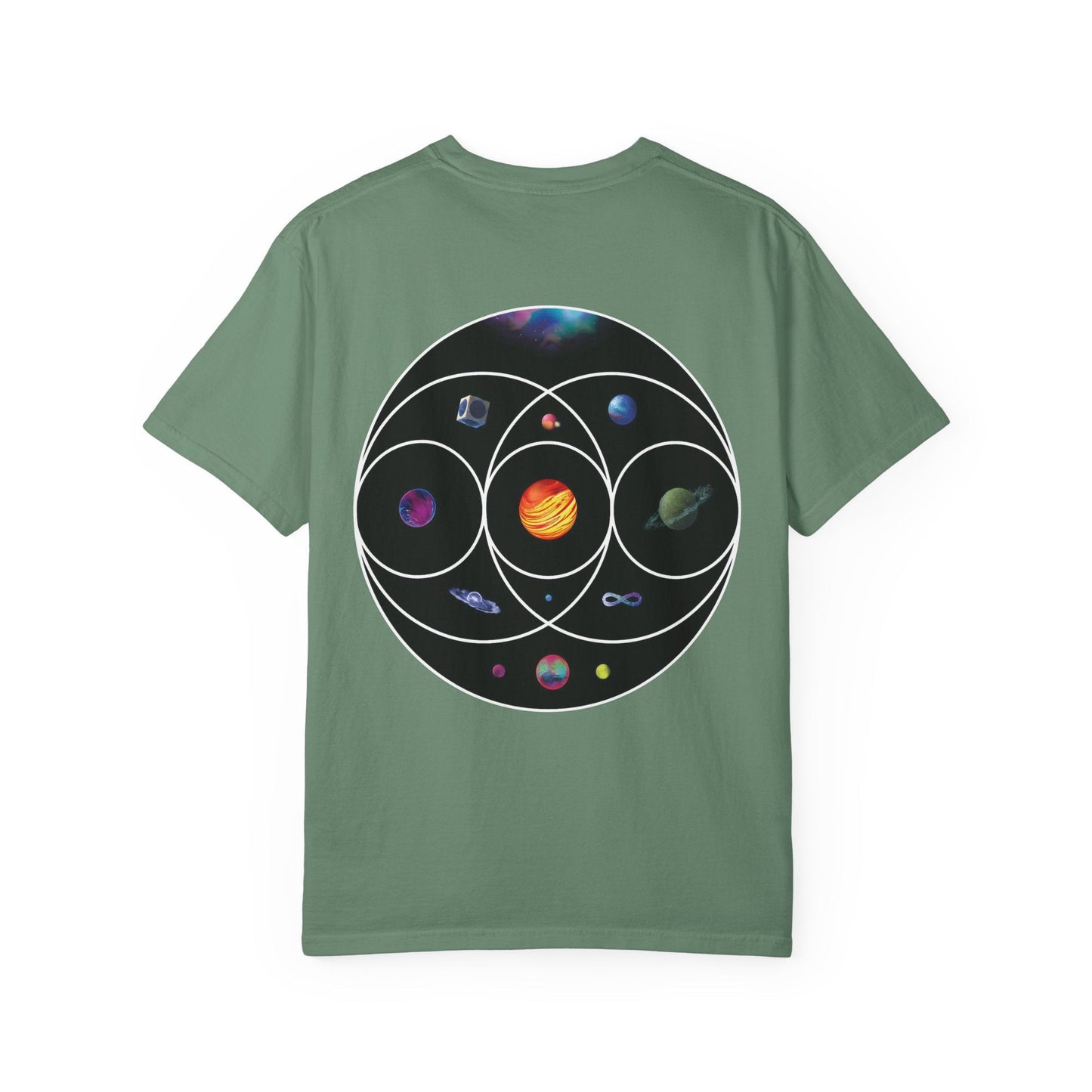Unisex Garment-Dyed T-Shirt Inspired by Coldplay’s Illustration Concept_B Printify