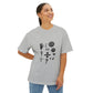Ocean Wave with Heart Outline Oversized Boxy Tee Printify