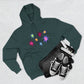 Rainbow Spark Burst Three-Panel Fleece Hoodie - snazzymerch