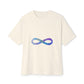 Cosmic Infinity Loop Unisex Oversized Boxy Tee Printify