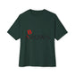 Abstract Red Flag Typography Unisex oversized Boxy Tee - snazzymerch