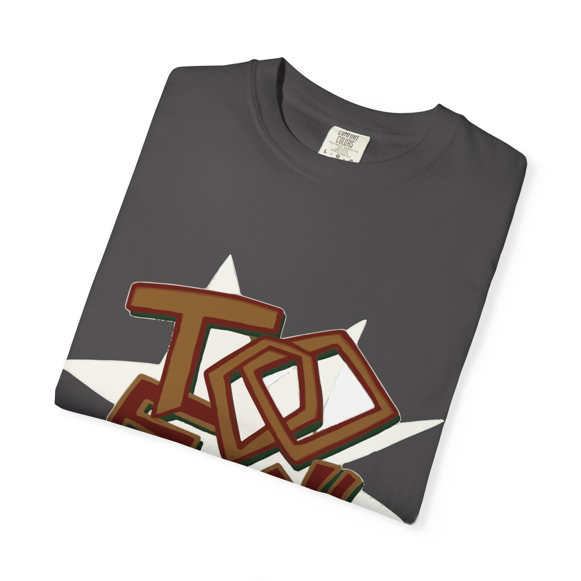 Geometric Lettering Unisex Garment-Dyed T-shirt - snazzymerch