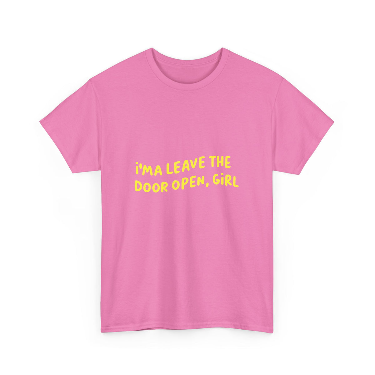 Open Vibes Yellow Script Unisex Heavy cotton Tee Printify