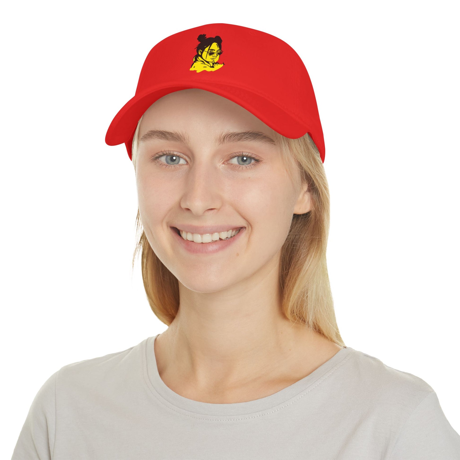 Billie Eilish Inspired Baseball Cap – Neon Mood Portrait Edition Printify