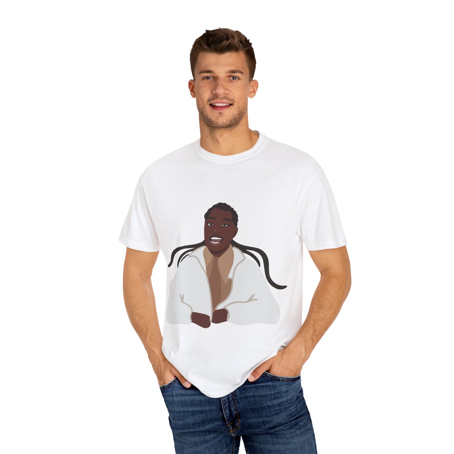 Vector Portrait Unisex Garment-Dyed T-shirt - snazzymerch