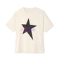 Retro Groove Script Unisex Oversized Boxy tee Printify