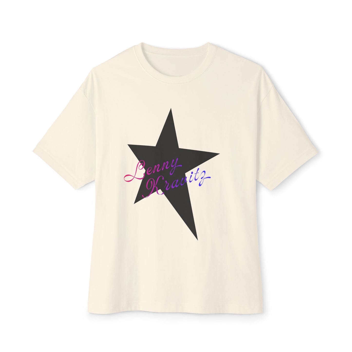 Retro Groove Script Unisex Oversized Boxy tee Printify