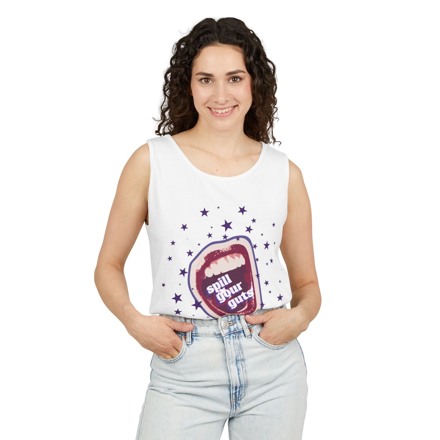 Spill Your Guts Scream-Dyed Tank Top Printify