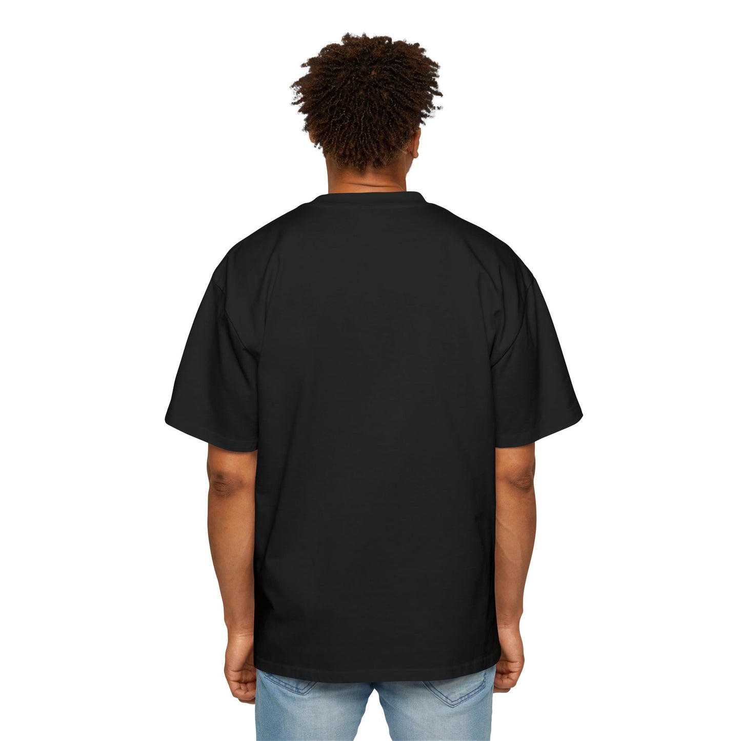 Retro Rainbow Smiley Men's Heavy Oversized Tee - snazzymerch