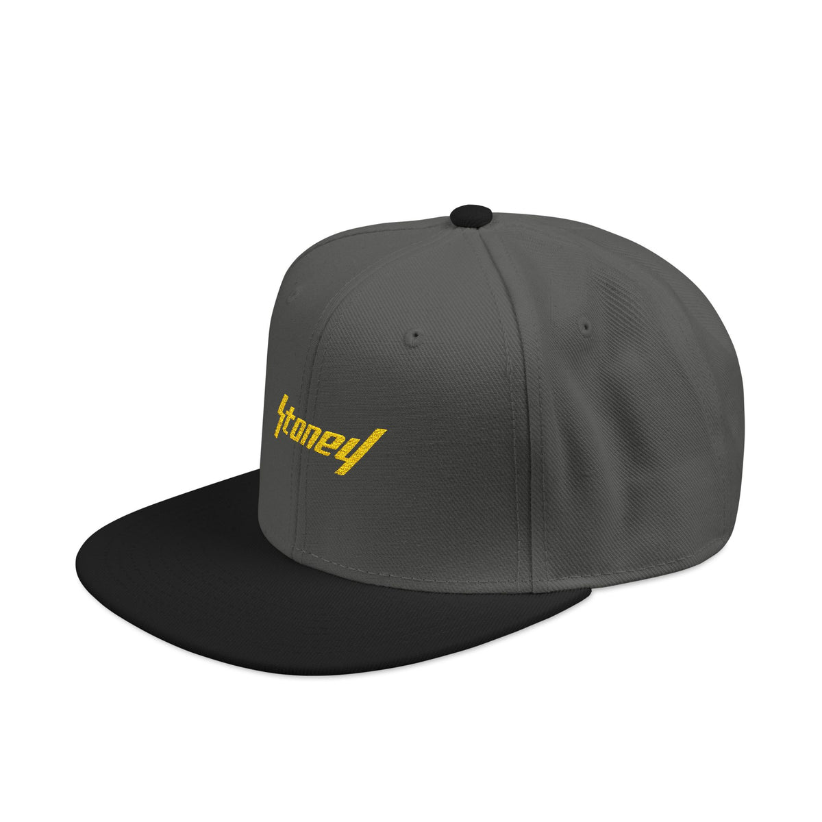 Orange Lightning Text Logo Snapback Cap Printify