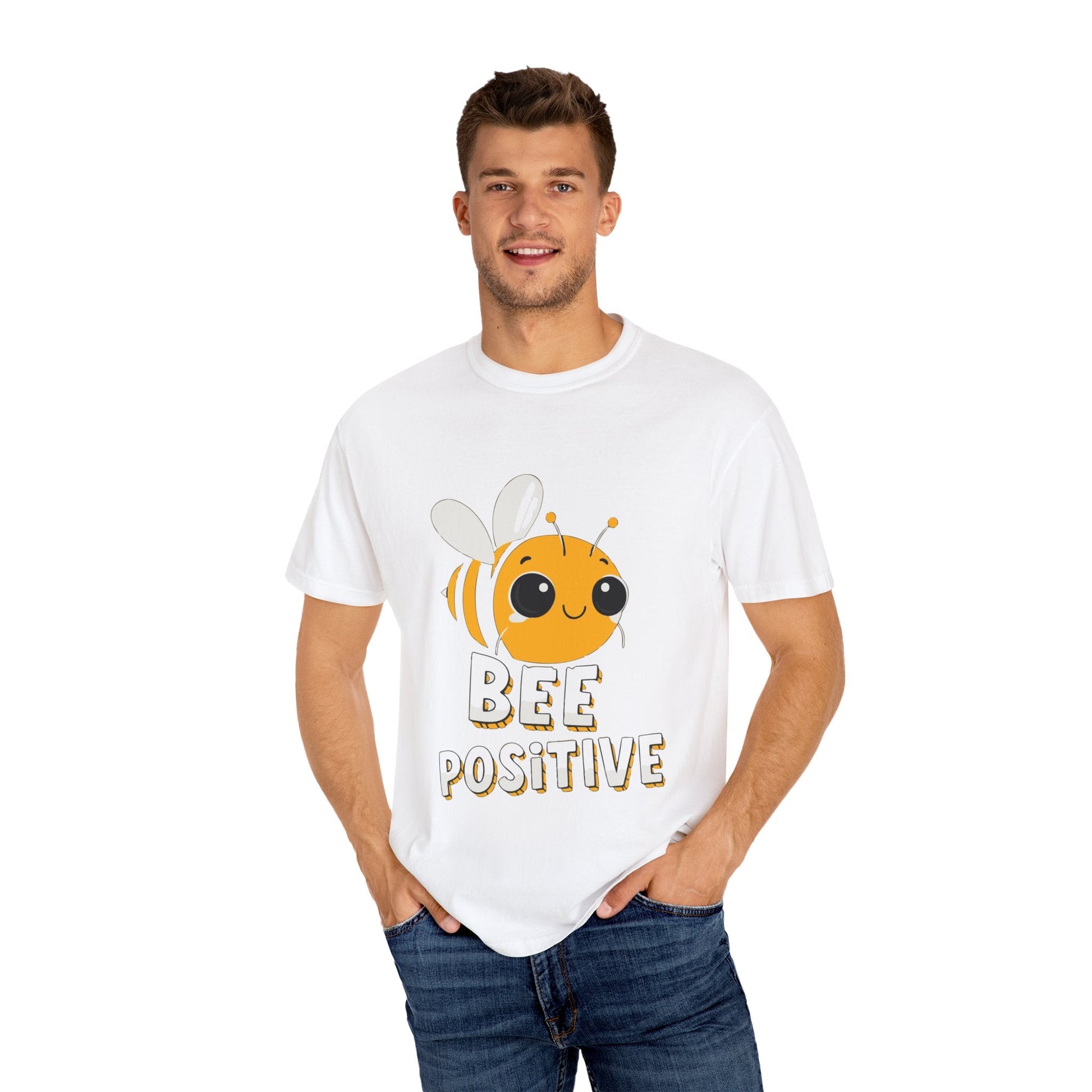Dyed T-shirt – Snazzy Bee positive Edition Printify