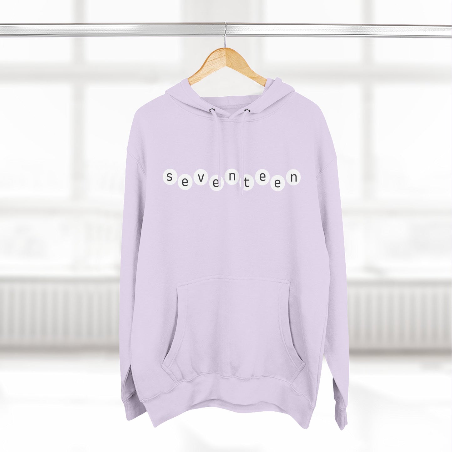 Minimal White Orbit Three-Panel Fleece Hoodie - snazzymerch