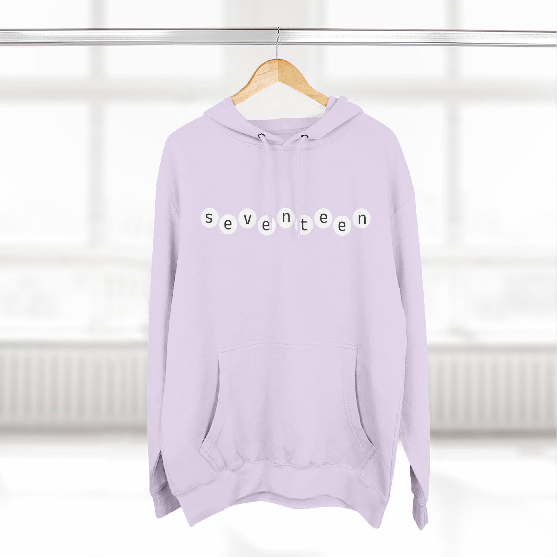 Minimal White Orbit Three-Panel Fleece Hoodie - snazzymerch