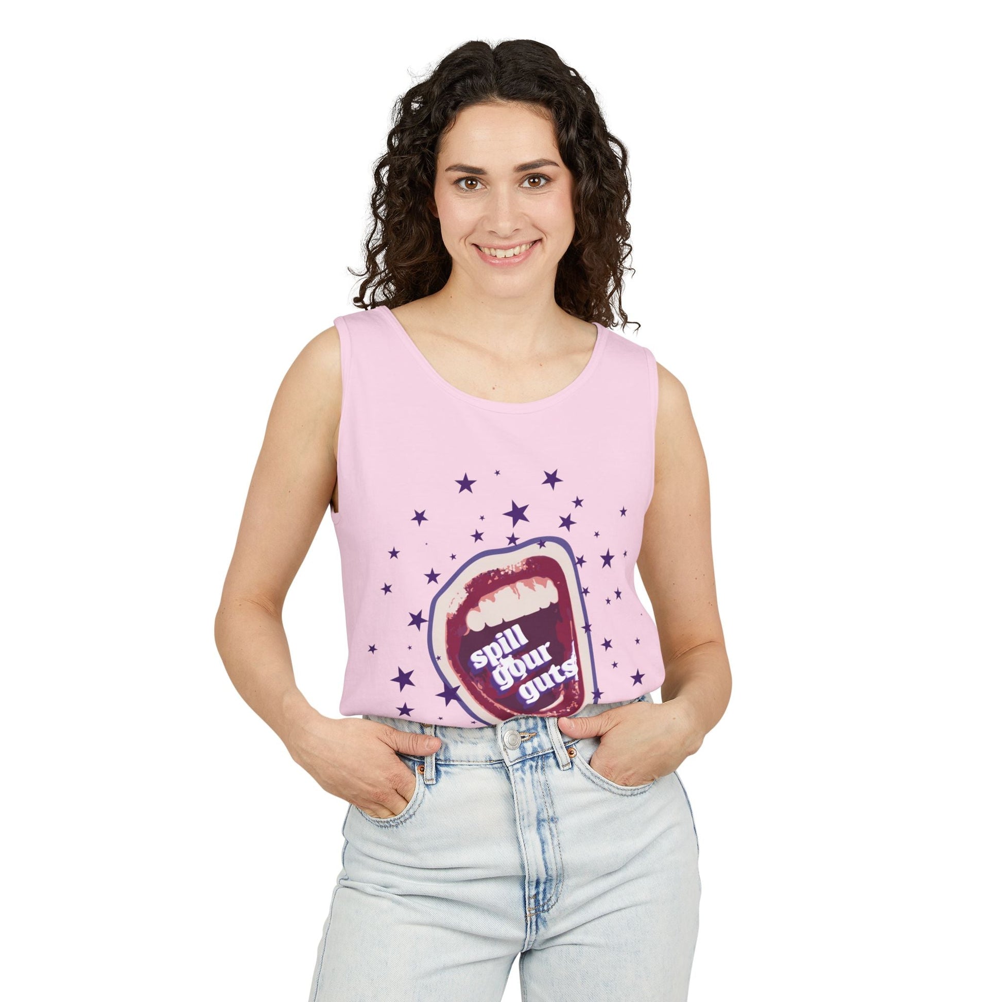 Spill Your Guts Scream-Dyed Tank Top Printify