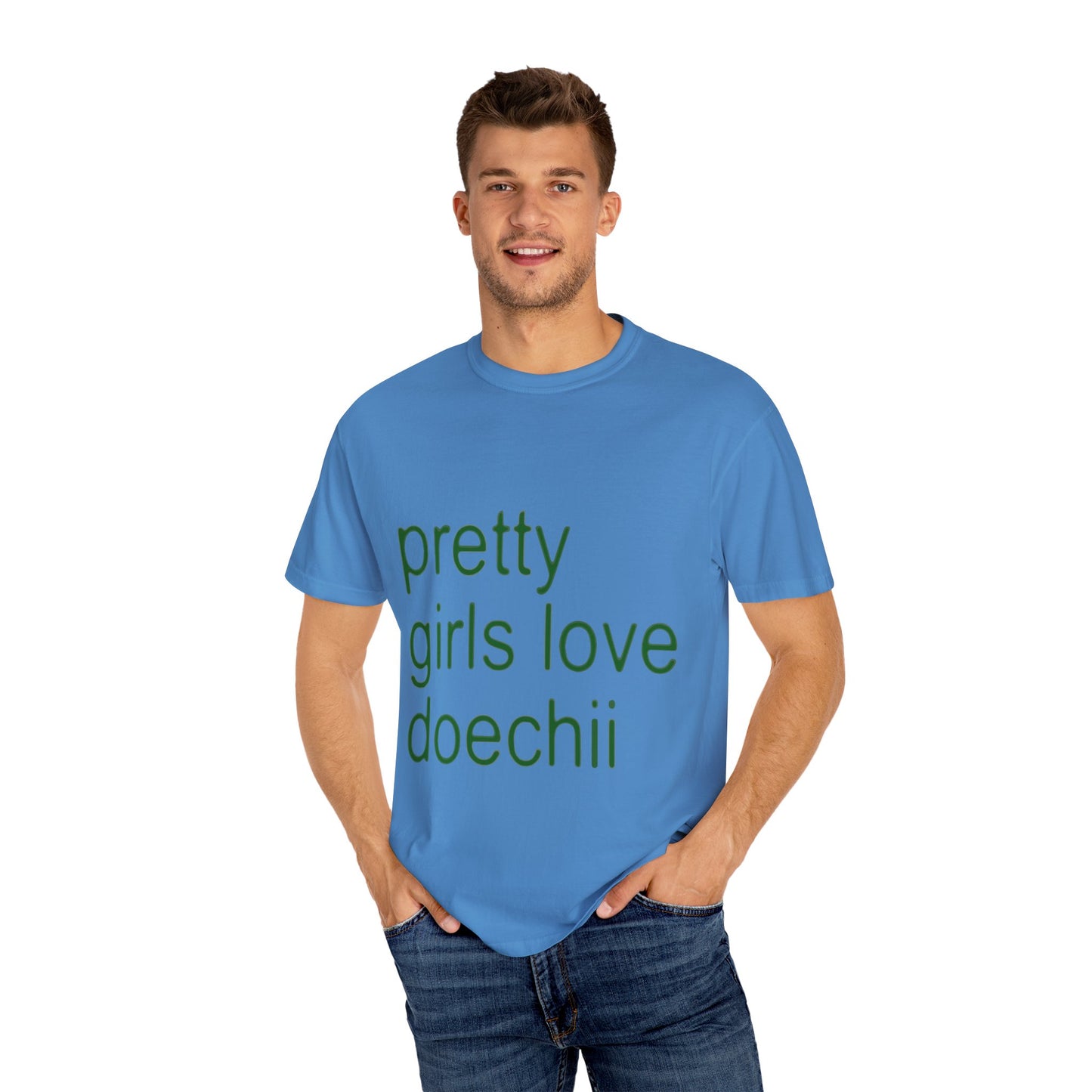 Green Text Statement Unisex Garment-Dyed T-shirt - snazzymerch