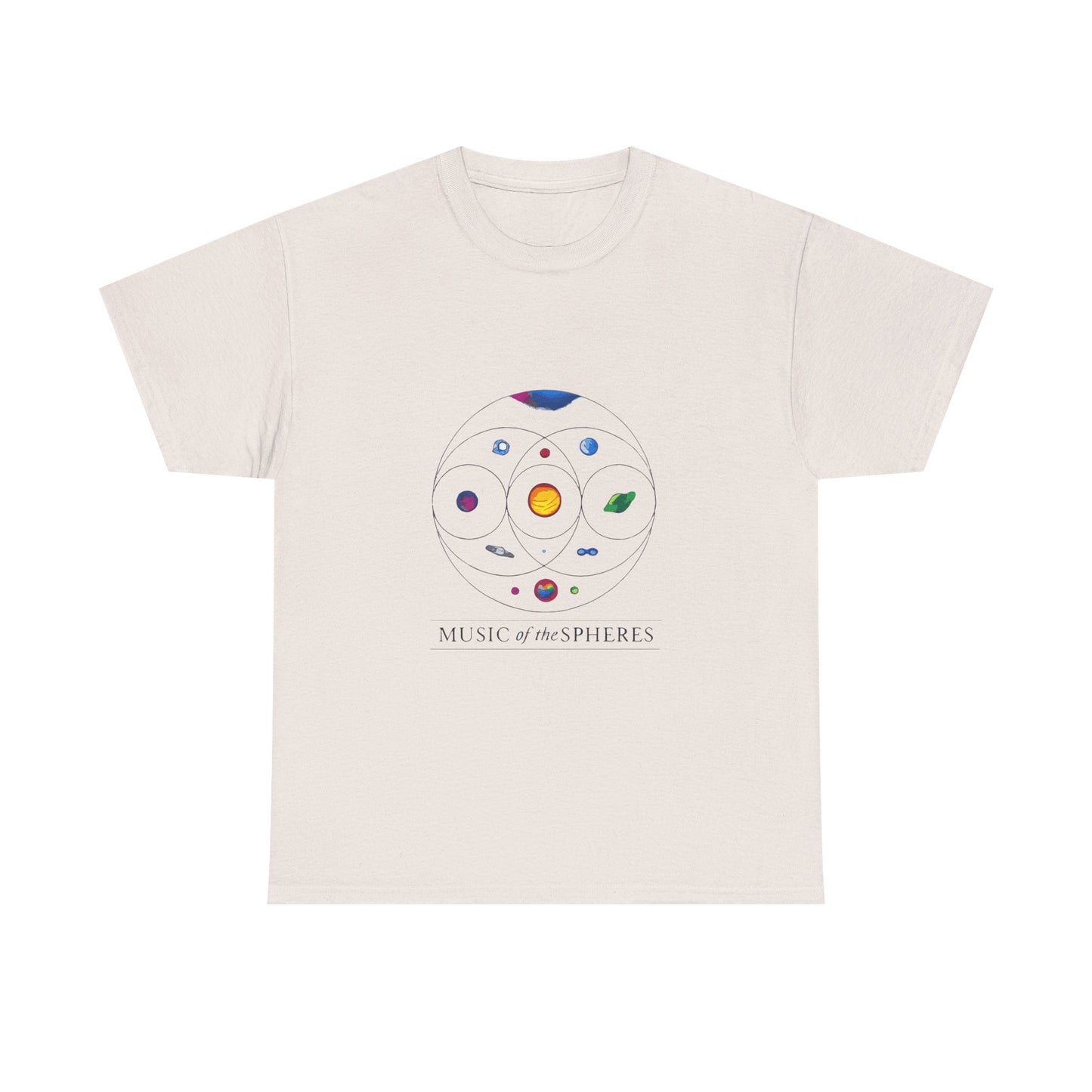 Colorful Planetary Orbit Diagram Unisex Cotton Tee Printify