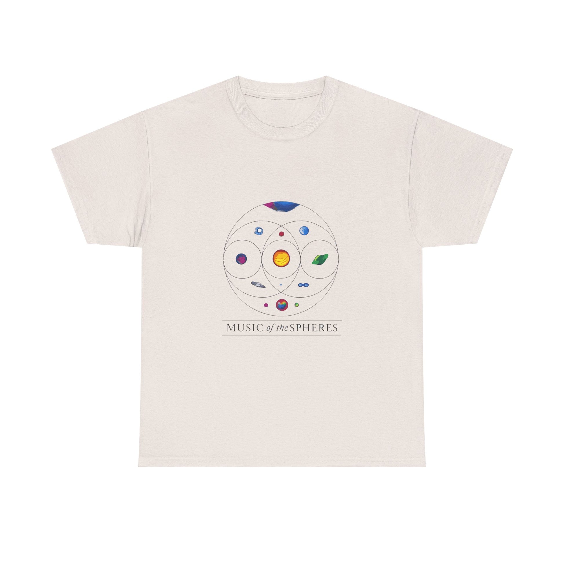 Colorful Planetary Orbit Diagram Unisex Cotton Tee Printify